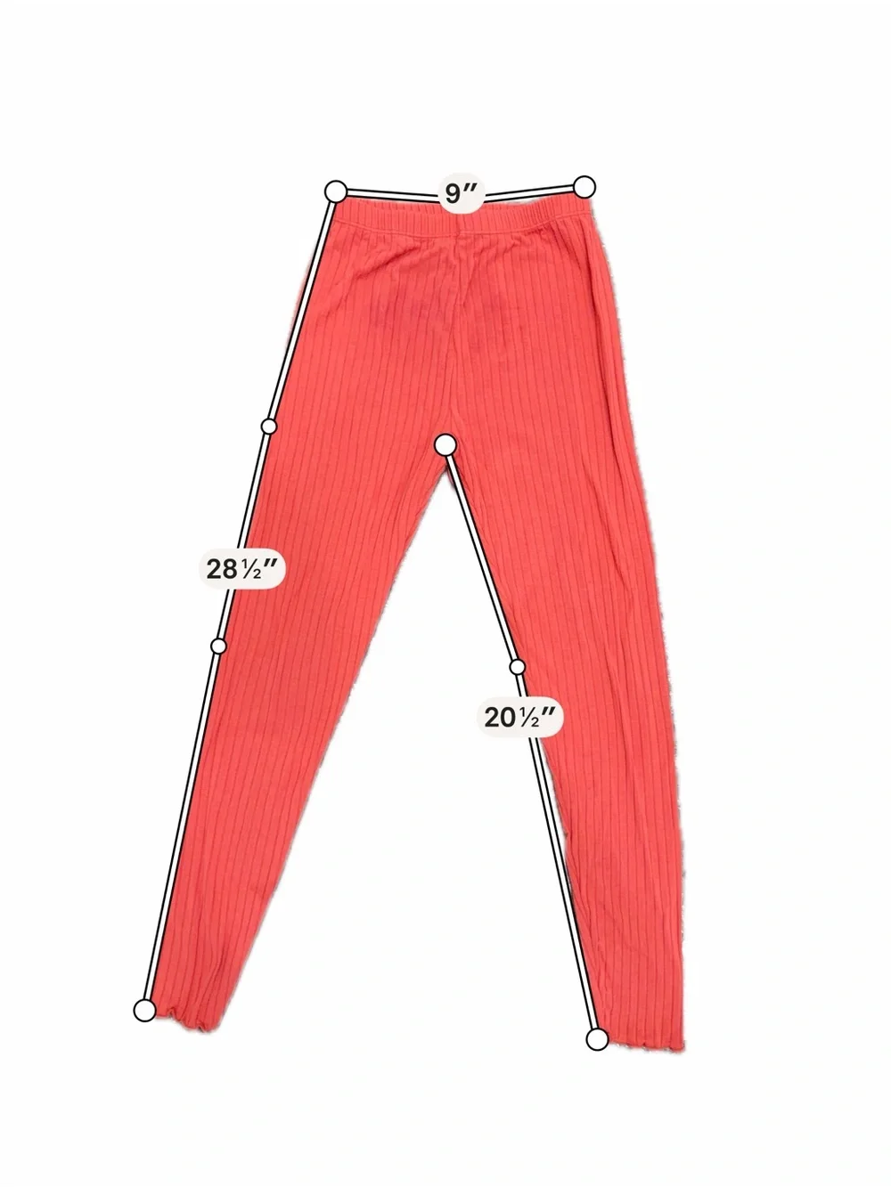 Girls Red Ribbed Long Sleeve Top Leggings Matching Lounge Set Size 5-6